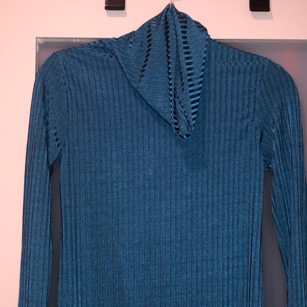 Fitted mini turtleneck dress